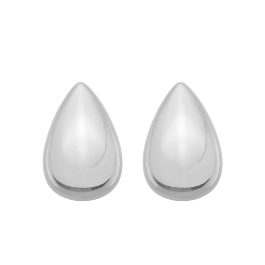 Brinco Prateado Gota